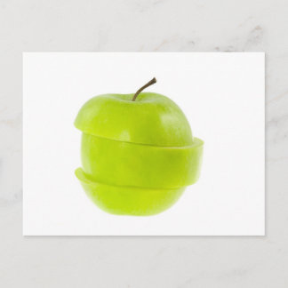 Postal manzana verde en rodajas