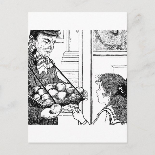 Postal Manzanas a la venta (Anverso)