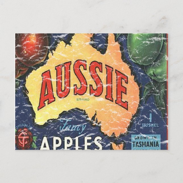 Postal Manzanas australianas- afligidas (Anverso)