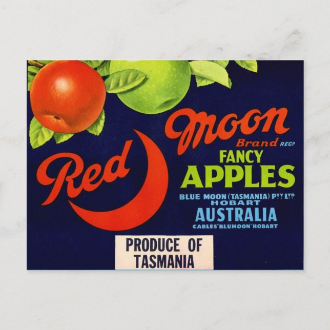 Postal Manzanas Red Moon (Anverso)