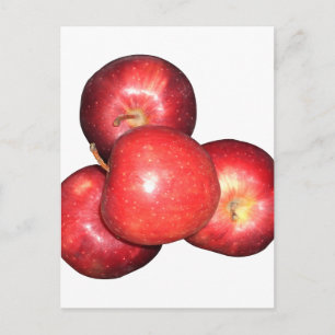 Postal Manzanas Rojas Dulces y Crujientes - Estampa de Fr