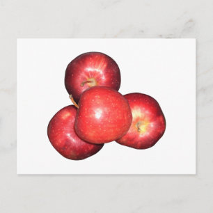 Postal Manzanas Rojas Dulces y Crujientes - Estampa de Fr