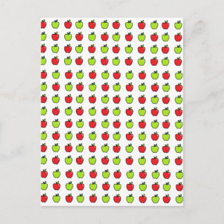 Postal Manzanas rojas y verdes