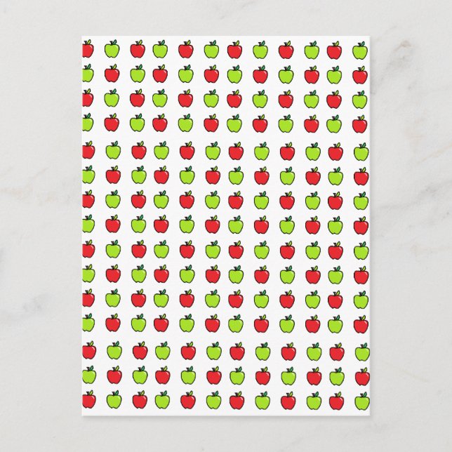 Postal Manzanas rojas y verdes (Anverso)