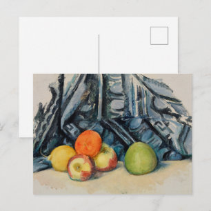 Postal Manzanas y tela de Cézanne Arte de naturaleza muer