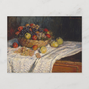 Postal manzanas y uvas