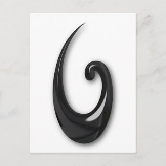 Postal Maori-Fish Hook-obsidian