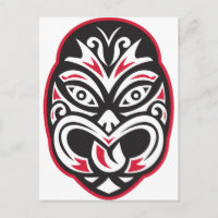 maori tiki moko máscara de tatuaje