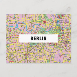 Postal MAP DE LA CIUDAD POSTCARDS HH Berlín