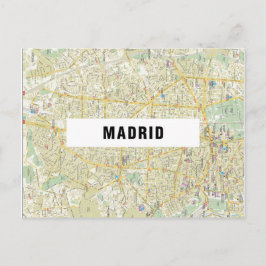 Postal MAP DE LA CIUDAD POSTCARDS HH Madrid