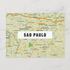 Postal MAP DE LA CIUDAD POSTCARDS HH Sao Paulo