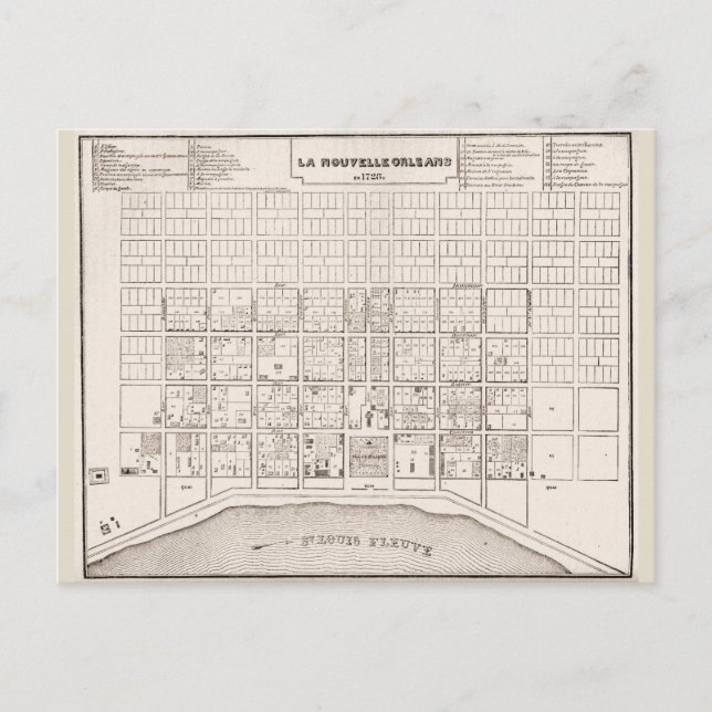 Postal MAP del trimestre francés 1735 (Anverso)