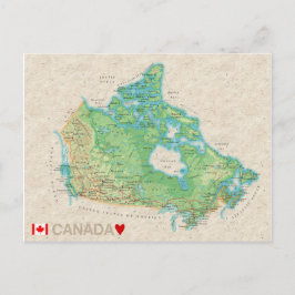 Postal MAP POSTCARDS Canadá