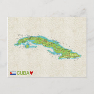 Postal MAP POSTCARDS (HB) Cuba