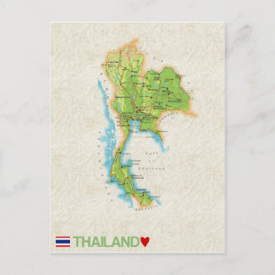 Postal MAP POSTCARDS (HH) Tailandia