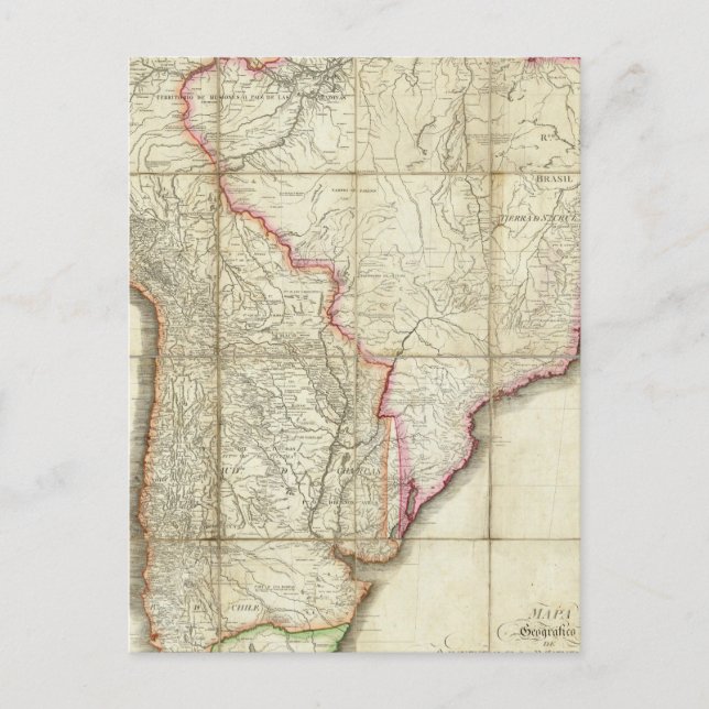 Postal Mapa 3 de Sudamérica (Anverso)