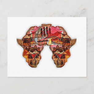 Postal Mapa africano: Celebrando la temporada con la cult