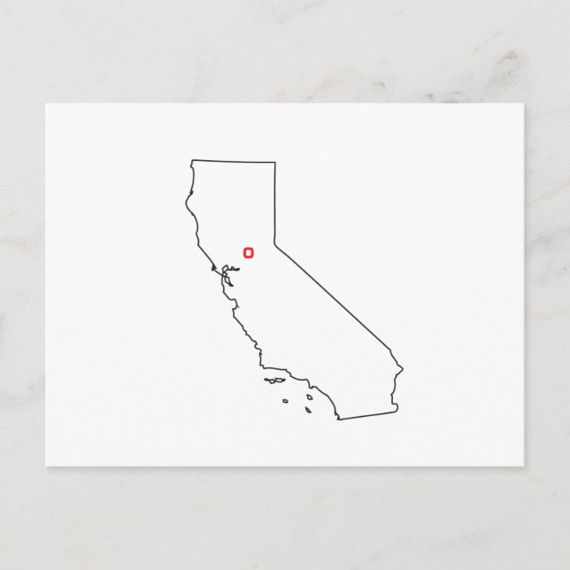 Postal Mapa al aire libre de California (Anverso)