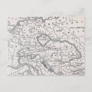 POSTAL MAPA: ALEMANIA Y AUSTRIA