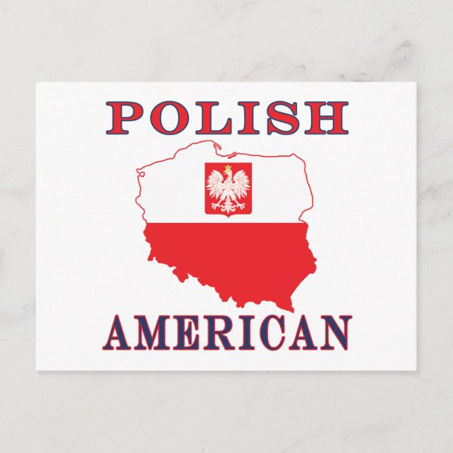 Postal Mapa americano de Polonia (Anverso)