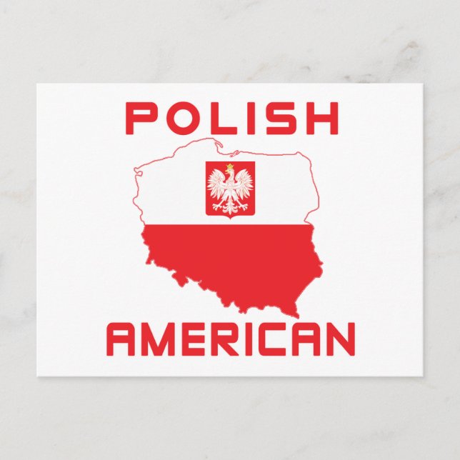 Postal Mapa americano de Polonia (Anverso)