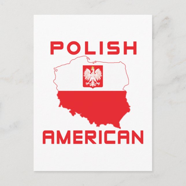 Postal Mapa americano de Polonia (Anverso)