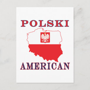 Postal Mapa americano de Polski