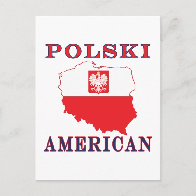 Postal Mapa americano de Polski (Anverso)