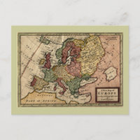 Mapa anticuario de Europa de 1721 de Herman Moll