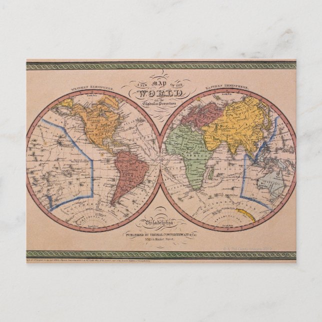 Postal Mapa antiguo (Anverso)