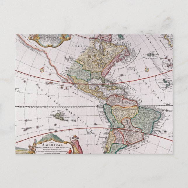Postal Mapa antiguo (Anverso)