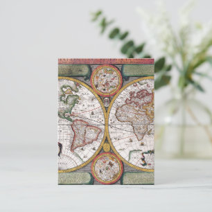 Postal Mapa antiguo antiguo inspirado (12)