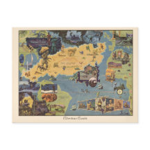 Mapa Antiguo Aventura de Robinson Crusoe Espera