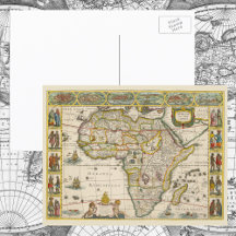 Mapa antiguo de África de Hondius y Jansson