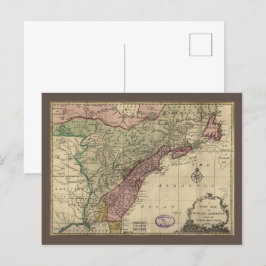 Postal Mapa antiguo de América del Norte, restaurado, 176