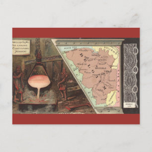 Postal Mapa antiguo de Bélgica