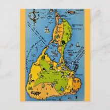 Mapa antiguo de Block Island 