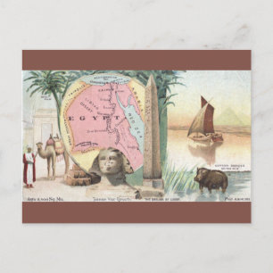 Postal Mapa Antiguo de Egipto