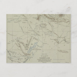 Postal Mapa antiguo de Irán
