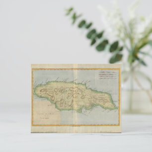 Postal Mapa Antiguo de Jamaica