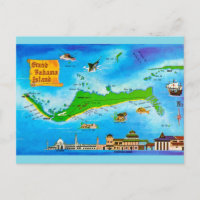Mapa Antiguo de la Isla Gran Bahama