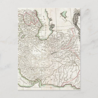 Postal Mapa antiguo de Persia- Irán, Afganistán e Irak