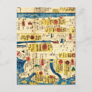 Postal Mapa antiguo de Tokai