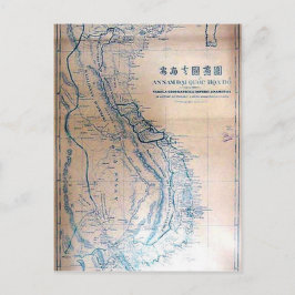 Postal Mapa antiguo vietnamita
