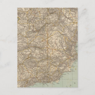 Postal Mapa Atlas de España y Portugal