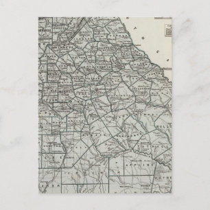 Postal Mapa Atlas de Georgia