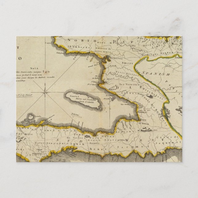 Postal Mapa Atlas de Haití (Anverso)