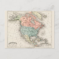 Mapa cartográfico vintage de América del Norte (18