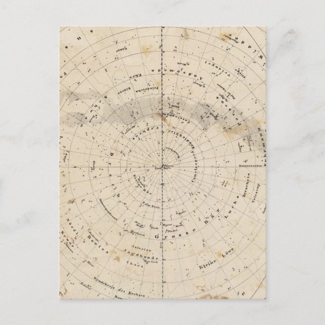 Postal Mapa celeste (Anverso)
