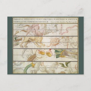 Postal Mapa celeste vintage, astronomía de John Seller